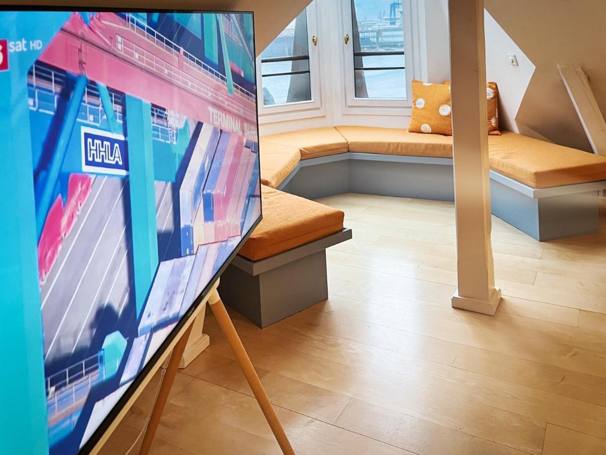 شقة Loft-Panoramablick-Hafen & Elbe! هامبورغ المظهر الخارجي الصورة