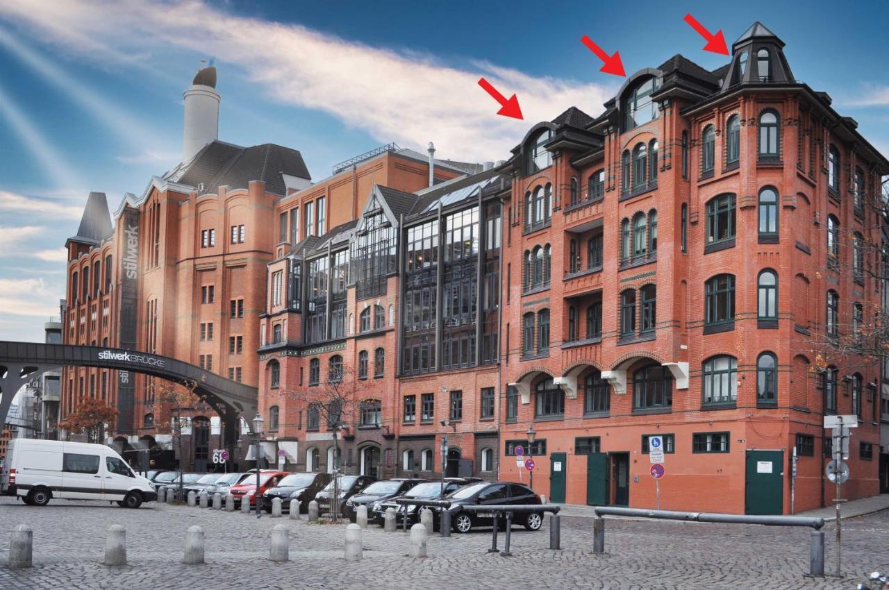 شقة Loft-Panoramablick-Hafen & Elbe! هامبورغ المظهر الخارجي الصورة